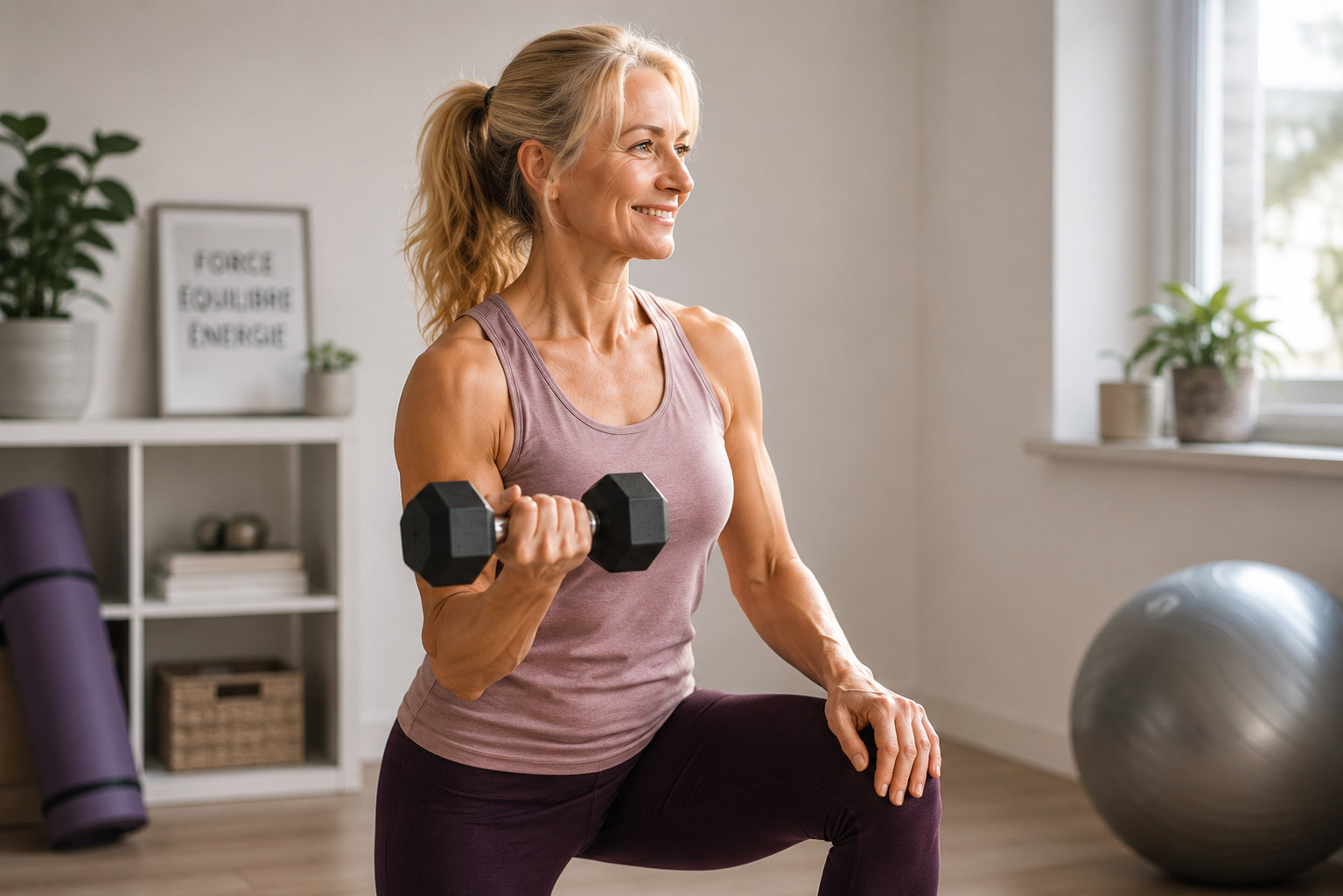 Femme préservant sa masse musculaire