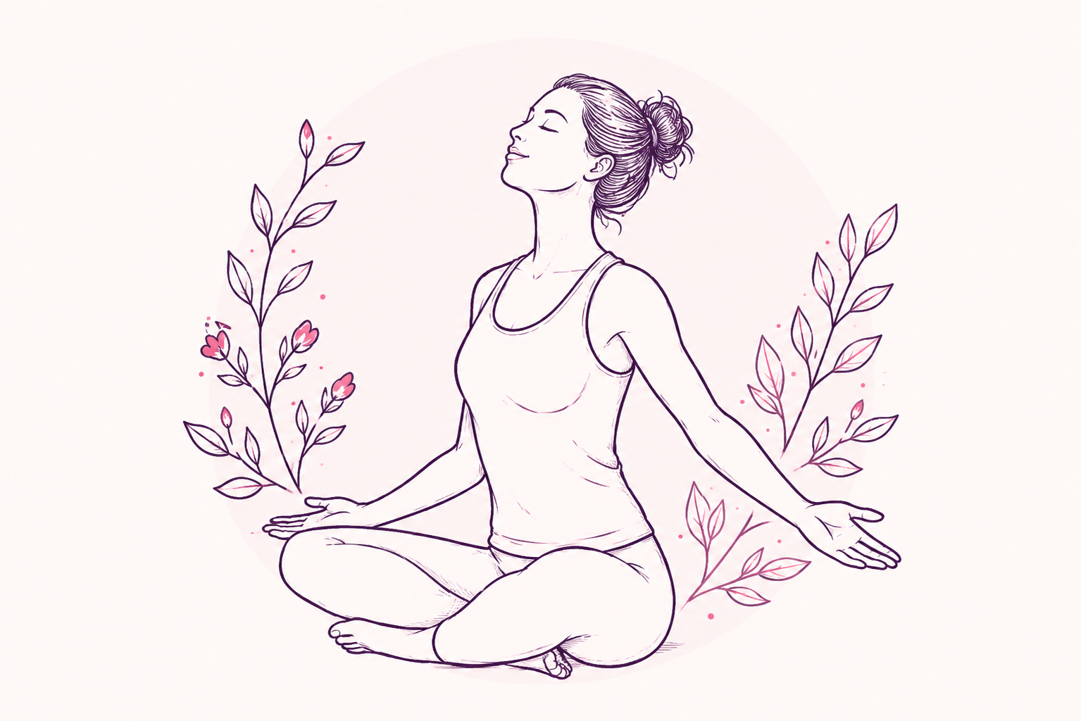 Illustration femme en méditation