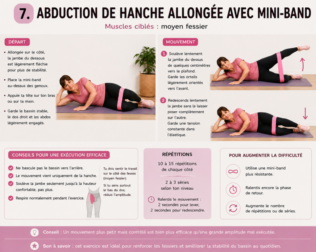 Abduction de hanche allongée