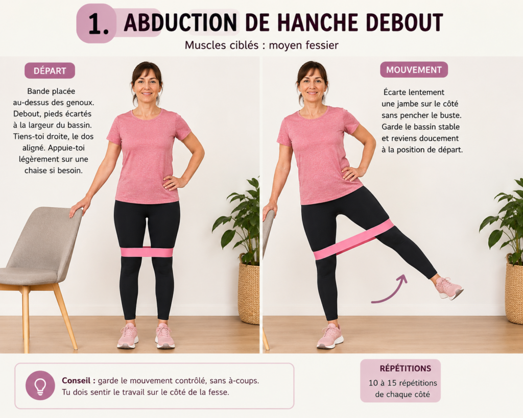 Abduction de hanche debout