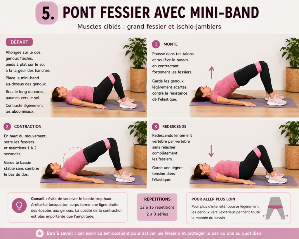 pont fessier avec mini band