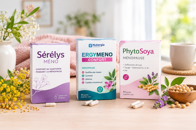 Compléments ménopause : Sérélys, Ergymeno ou Phyto Soya, lequel choisir ?